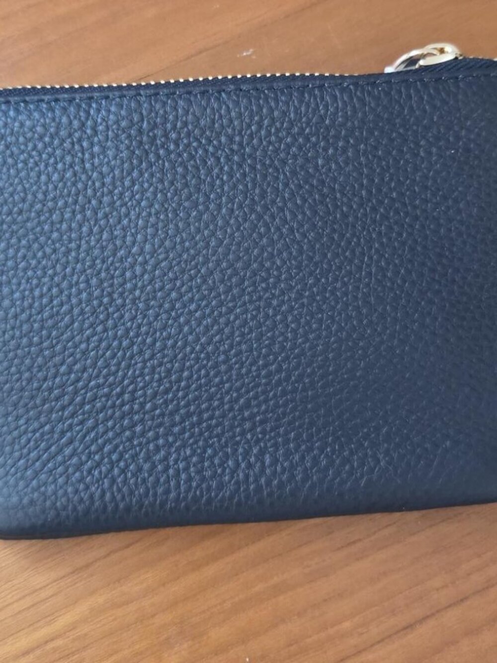 Pom Pom London Black Full Grain Leather Zip Coin Purse Wallet NWT - Picture 6 of 10